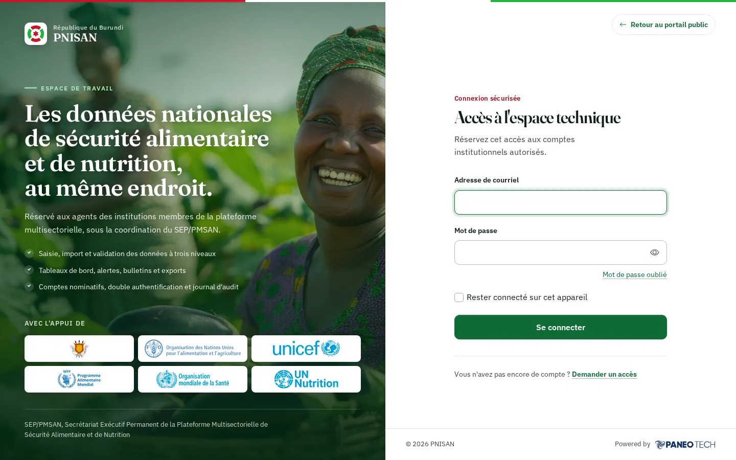 Page de connexion