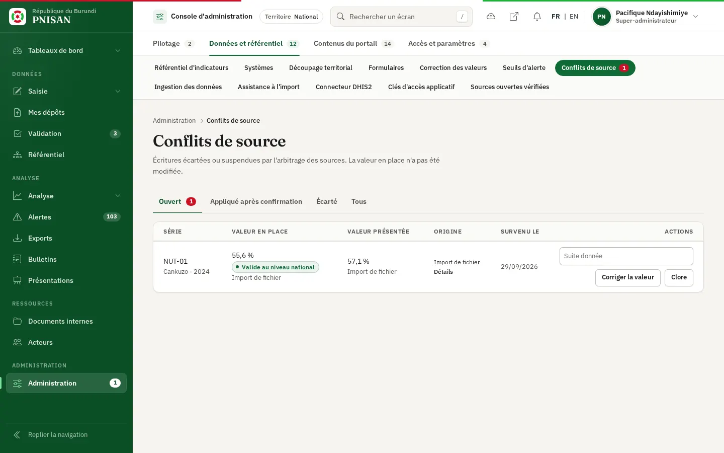 Conflits de source ouverts