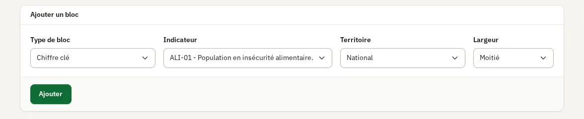 Formulaire Ajouter un bloc